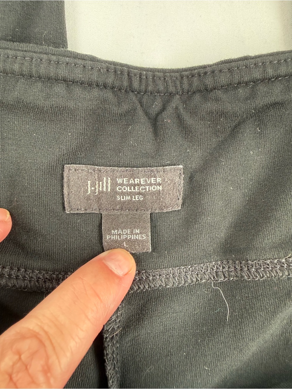 J. Jill Black Stretch Straight Leg Leggings - Picture 3 of 5